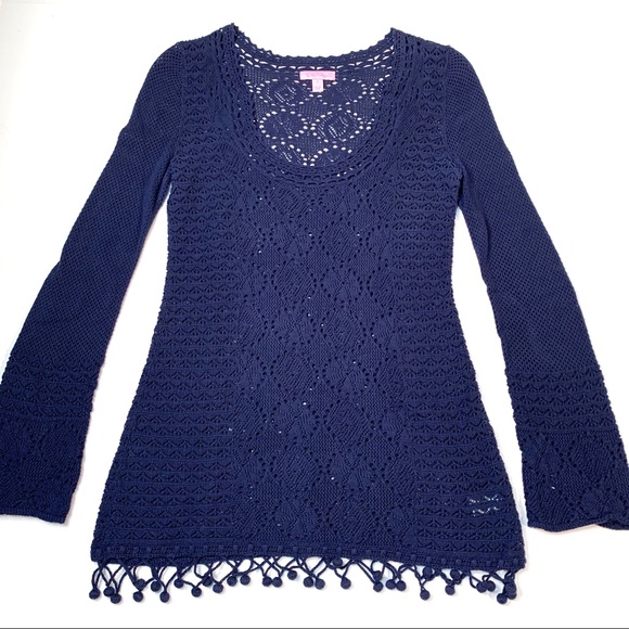 ❗️SOLD❗️SALE☀️Lilly Pulitzer Athena Crochet Tunic - Picture 11 of 12